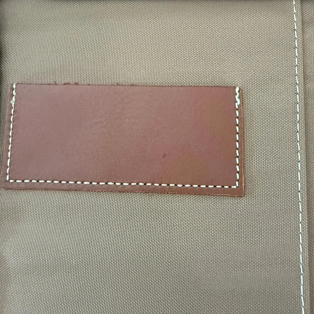 Vintage Laura Ashley Planner Plaid Fabric Leather Binding Zip Padfolio 13 x 10